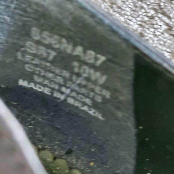 Naturalizer Kitten Loafer Pump Heels Womens Size 10W Black Leather Square Toe - Picture 15 of 16